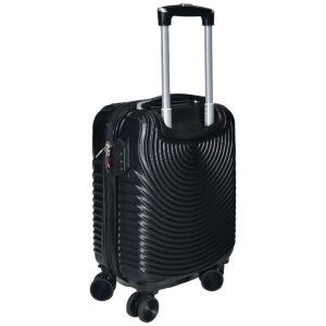 New Love fekete kemény héjú bőrönd, 75cm, ferde nézet - Öltözködés kiegészítő