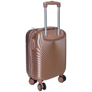 New Love hard shell suitcase, 75cm, rose gold, angled view - Dressing Accessory