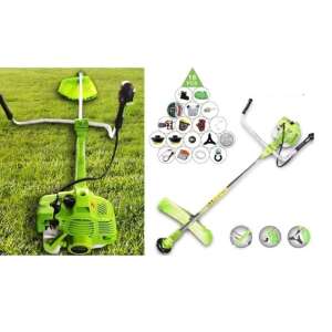 Flinke FK-2025 18-piece petrol brush cutter with accessories, collage - Garden