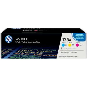 HP 125A (CF373AM) 3er-Pack Cyan, Magenta, Gelb Original LaserJet Tonerkartuschen - Schreibwaren & Schreibmaterial
