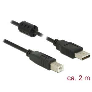 DeLock USB 2.0 Type-A male to USB 2.0 Type-B male cable, 2 meter, black - Printer Cable