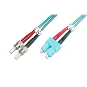 DIGITUS LWL Patchkabel ST -> SC 1.00m Multimode Duplex OM3 98185210 - Digitus