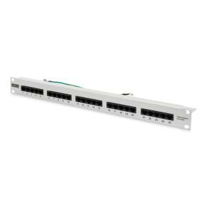 DIGITUS Patchpanel 1HE 25-Port Cat3 ungeschirmt ISDN grau 92616356 - Patchpanels