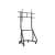 EQuip 60''-105'' Heavy-Duty TV Cart, black, with wheels, adjustable height, tilt, and shelf