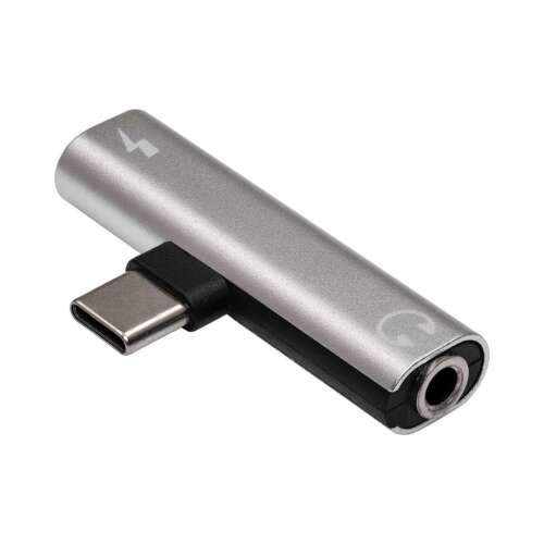 Akyga USB-C to USB-C and 3.5mm Jack adapter, grey