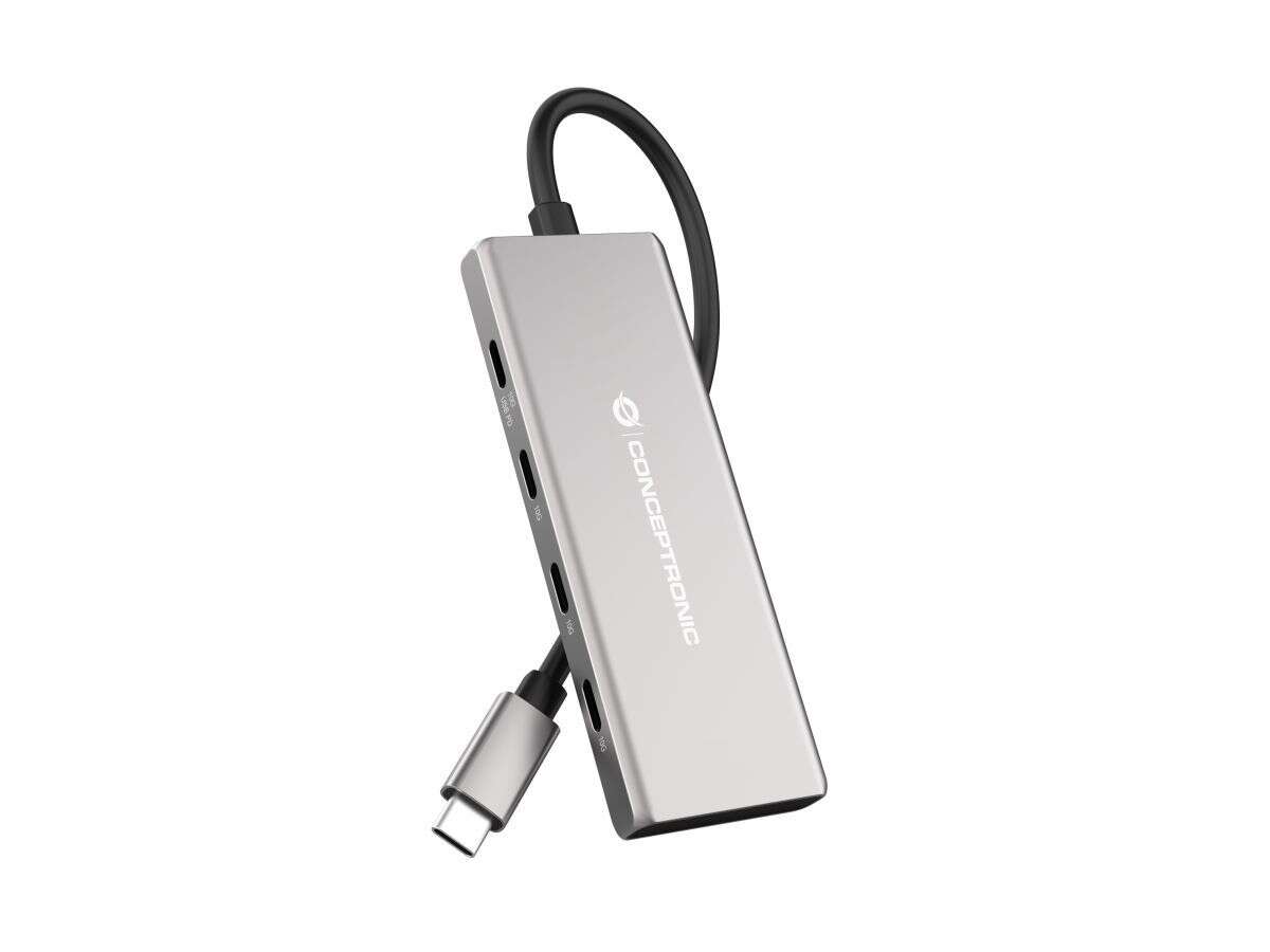 Conceptronic HUBBIES17G 7-Port USB3.2 Gen 2 Hub Grey HUBBIES17G