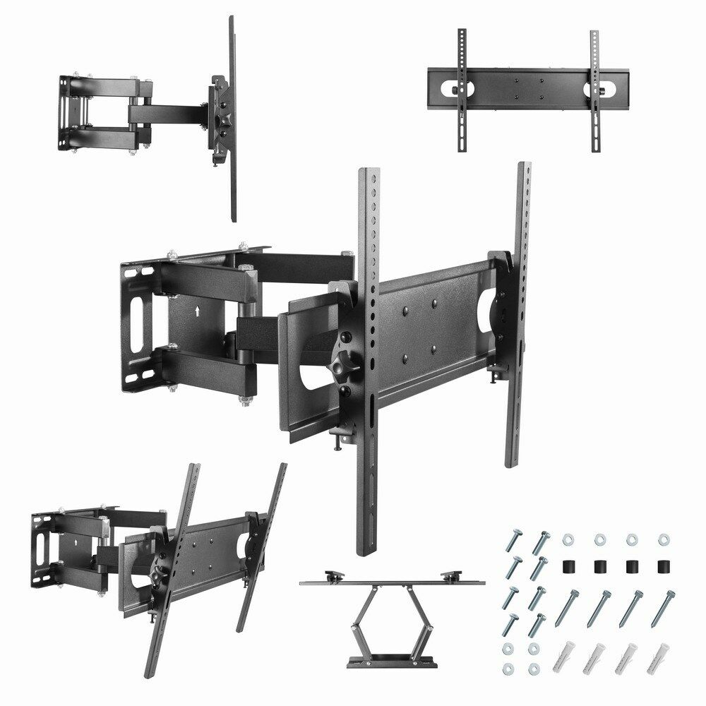 Gembird WM-70ST-01 Full-motion TV wall mount 37”-70” Black WM-70ST-01