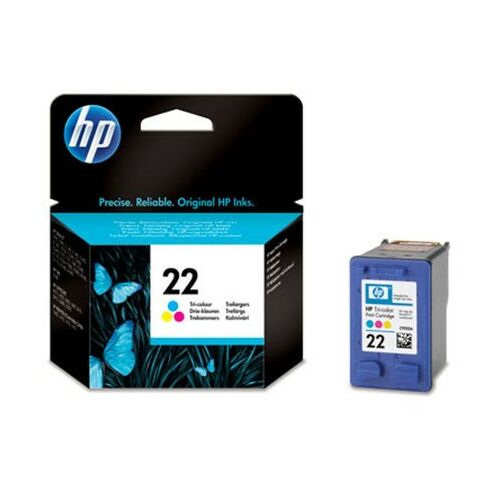 HP 22 Dreifarbige Tintenpatrone - C9352AE - Ausgepackt und in Box