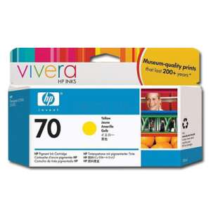 HP 9454A (70) Żółty wkład atramentowy, Vivera HP Inks, Odbitki w jakości muzealnej, które przetrwają ponad 200 lat - Materiały eksploatacyjne do drukarek