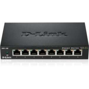 D-Link DGS-108 8-портов Gigabit Ethernet Switch - D-Link Превключвател