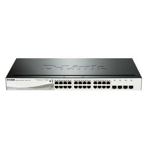 D-Link DGS-1210-24P/E Web Smart Switch Gigabit Ethernet gestionat cu 24 porturi, 12 PoE+ și 4 SFP - Switch-uri