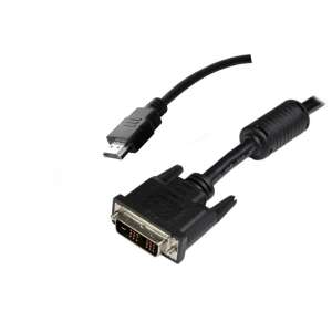 DVI-D to HDMI adapter cable, 2 meter, black, single link - Roline