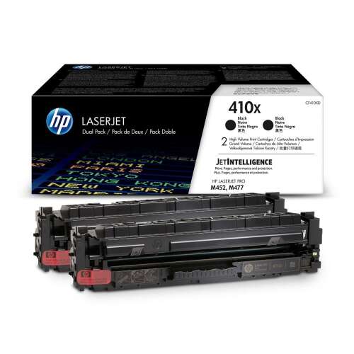 HP CF410XD (410X) 2er-Pack Schwarze Tonerkartuschen für HP LaserJet Pro M452, M477 Drucker