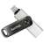 SanDisk iXpand Flash Drive Go 64GB black and silver USB flash drive with Lightning connector for iPhone and iPad