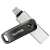 SanDisk iXpand Flash Drive Go 64GB black and silver USB flash drive with Lightning connector for iPhone and iPad