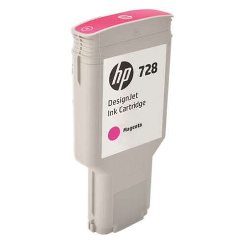 HP DesignJet 728 Magenta Ink Cartridge, side view