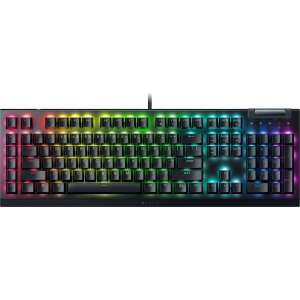 Razer BlackWidow V4 X mechanische Gaming-Tastatur mit gelben Schaltern, schwarz, US-Layout, RGB-Beleuchtung - Razer