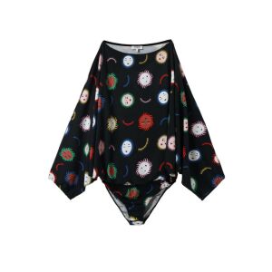 Desigual Tab sötétszürke, mintás női body – S 130490330 - Desigual