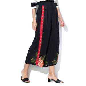 Desigual Amelie - Fekete Virágos Palazzo Nadrág 92669285 - Desigual