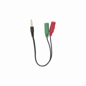Sbox kábel 35m-2x35f, adapter 2 x 3.5 mm female 3-pin - 3.5 mm male 4-pin 35M-2X35F/R 94227715 