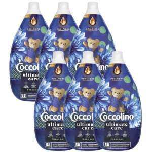 6 pakiranja Coccolino Ultimate Care Fresh Sky ultrakoncentrirani omekšivač za rublje, 6 x 870ml - Coccolino Tekući omekšivač rublja