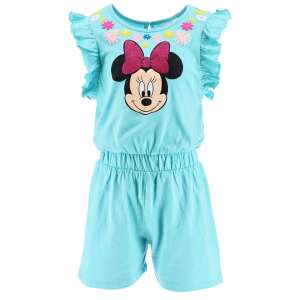 DISNEY Minnie Mouse летен гащеризон в тюркоазено за момичета, с принт на Мики Маус и флорални детайли - Бебе & Малко дете