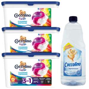 Coccolino Care Color Mosókapszula 3x45 mosás + Ajándék Coccolino Vasalófolyadék