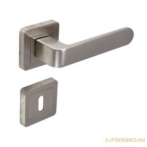 Rico Satin Chrome Door Handle with Square Rosette - Door Knobs & Handle