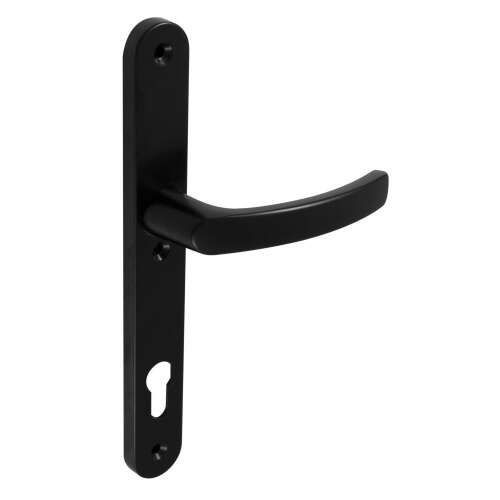 Black oval safety door handle, Hero brand, 92 mm PZ, for front doors