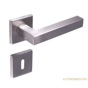 Colombo Cubik Square Rosette Stainless Steel Door Handle - Gomboss Door Knobs & Handle