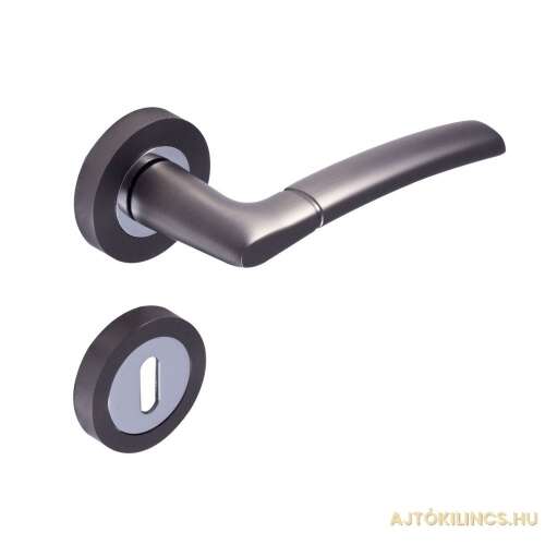 Figo door handle in anthracite/graphite grey, modern design, for interior doors