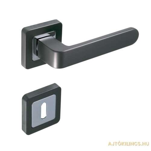 Rico Négyzetrozettás Antracit/Grafit Szürke BB door handle, modern design, black and chrome finish