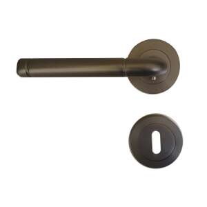 Lindo Körrozettás Antracit/Grafit Szürke WC ajtókilincs, fekete, modern, kortárs, belsőépítészet - Perfekto