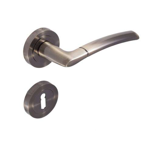 Figo Antik Brushed Finish Door Handle with Keyhole