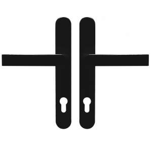 Noel 3 Point Security Door Handle, Black, 92mm PZ - Perfekto