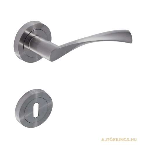Gréta Pro Satin Chrome Door Handle with Keyhole