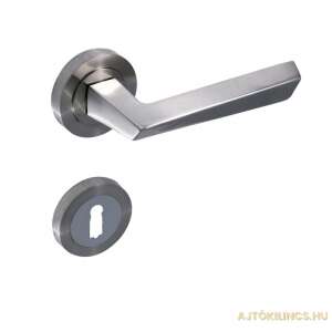 Neo Satin Chrome Door Handle with Keyhole - Open shutter