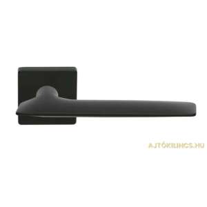 Black square door handle, matte finish - Manital