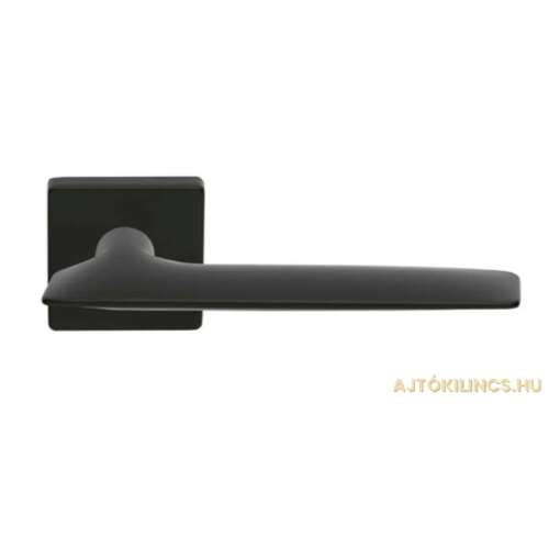 Black square door handle, matte finish