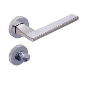 Alpha Körrozettás Szatén Króm Felület WC door handle, chrome finish - Perfekto