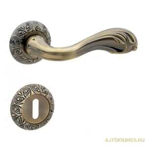 Antique Körrozettás Antik Súrolt Felület BB door handle, brushed brass finish - Door