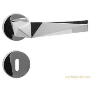 Líra Körrozettás Ajtókilincs Fényes Króm BB door handle, chrome finish - Domino
