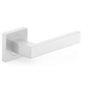 Matrix Qubik QR M6 chrome door handle with square rosette - Domino