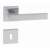 Square Matt Chrome Door Handle/Handle with Square Rosette for WC 92702120
