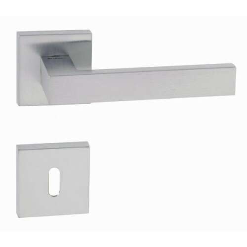 Square Matt Króm Kilincs/Kilincs Négyzetrozettás WC door handle, chrome finish