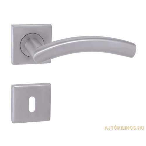 Alex Din Fix Csapos Négyzetrozettás Rozsdamentes Inox BB door handle with square rosette