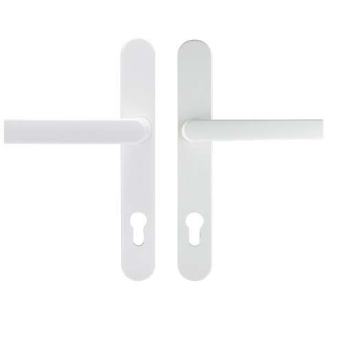 White door handle with keyhole, Noel brand