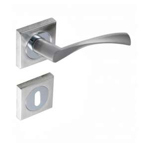 Gréta Pro Négyzetrozettás Szatén Króm Felület WC door handle, square rosette, satin chrome finish - Domino