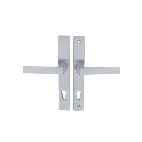 Salvo Security Door Handle Set, Matt Chrome, 90 mm PZ