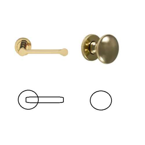 Art Deco (G03) Satin Chrome Door Knob and Lever Set
